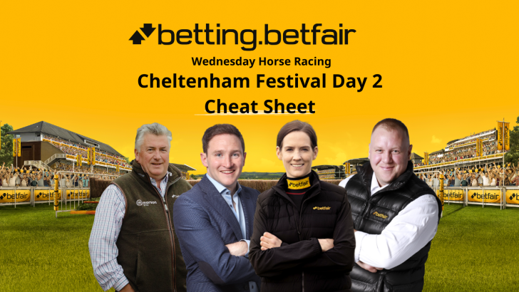 The Betfair racing cheat sheet Cheltenham Festival Wednesday